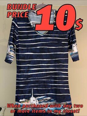 Unique! Handmade V_Neck 3/4 Sleeve Sundress Small